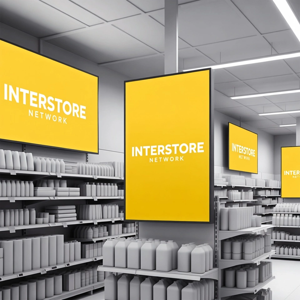 Instalacija komercijalnog ekrana u prodavnici