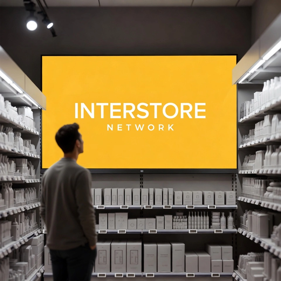 Komercijalni ekran sa reklamom u prodavnici